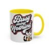 Funny Cat Coffee Mug,  Busy Doing Nothing, Gift for Cat Lovers, Office Mug, Cute Coffee Cup, Stress Relief Tea Mug