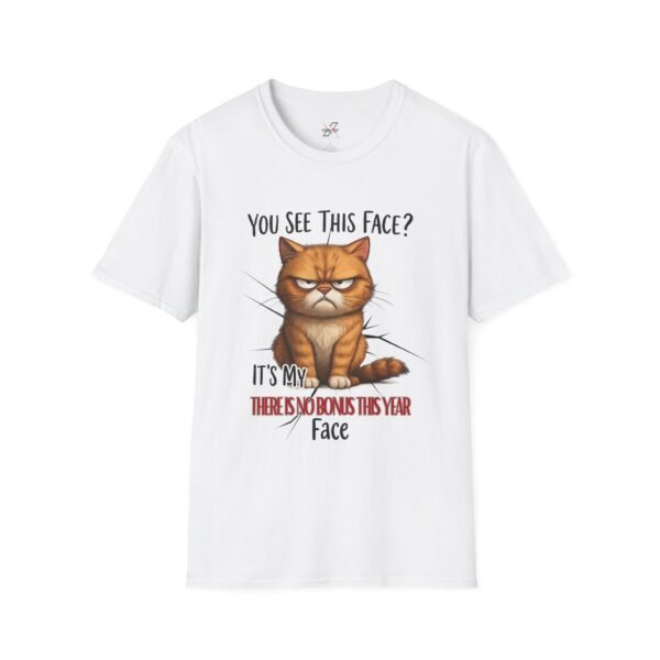 Big Funny Cat Face T-Shirt, Humorous Cat Lover Gift, Grumpy Cat Tee, Gift for Cat Owners, Birthday Apparel, Casual Wear