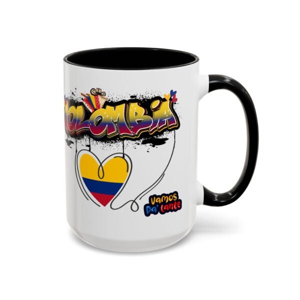 Vibrant Colombia Themed Coffee Mug, Perfect Gift for Travelers, Coffee Lovers, and Celebrations, Unique Design for Everyday Use