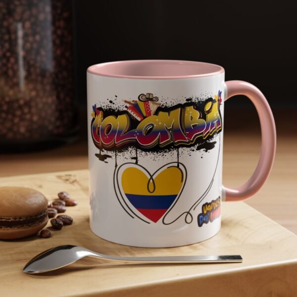 Vibrant Colombia Themed Coffee Mug, Perfect Gift for Travelers, Coffee Lovers, and Celebrations, Unique Design for Everyday Use