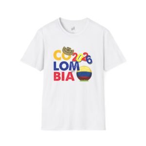 Colombia National Pride T-Shirt, Unisex Softstyle Tee, Travel Souvenir Shirt, Festival Apparel, Colombian Celebration Shirt