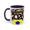 Colombia 2026 Accent Coffee Mug, Fun Soccer Cup, Perfect for Fans, Gift for Soccer Lovers, Sporty Drinkware, Coffee Lovers Gift