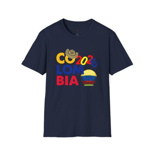 7736866055771185163_2048.jpeg Colombia National Pride T-Shirt, Unisex Softstyle Tee, Travel Souvenir Shirt, Festival Apparel, Colombian Celebration Shirt