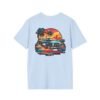 Retro Sunset Car Graphic Unisex T-Shirt, Beach Vibe Tee, Summer Style Shirt, Gift for Car Lovers, Casual Wear, Vintage Aesthetic