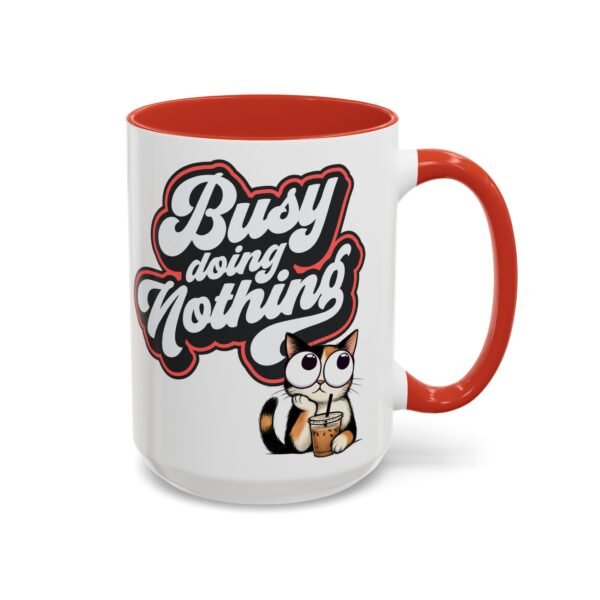 Funny Cat Coffee Mug,  Busy Doing Nothing, Gift for Cat Lovers, Office Mug, Cute Coffee Cup, Stress Relief Tea Mug