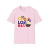 8295296203747929735_2048.jpeg Colombia National Pride T-Shirt, Unisex Softstyle Tee, Travel Souvenir Shirt, Festival Apparel, Colombian Celebration Shirt