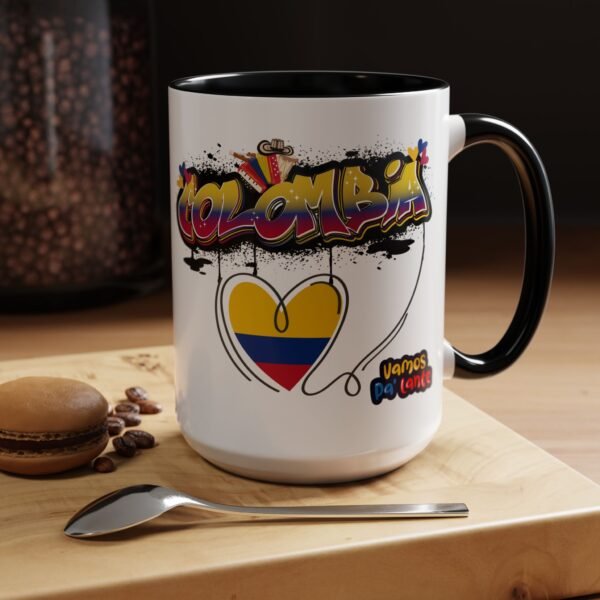 Vibrant Colombia Themed Coffee Mug, Perfect Gift for Travelers, Coffee Lovers, and Celebrations, Unique Design for Everyday Use