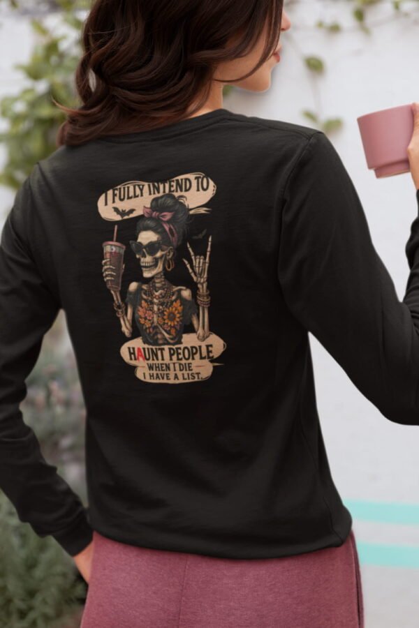 Unisex Ultra Cotton Long Sleeve Tee, Horror Graphic, Perfect for Halloween, Casual Wear, Gift for Ghost Lovers, Comfortable and Stylish