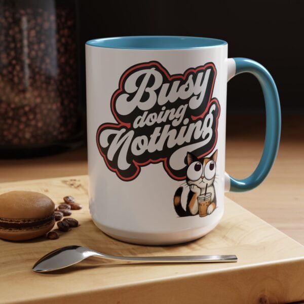 Funny Cat Coffee Mug,  Busy Doing Nothing, Gift for Cat Lovers, Office Mug, Cute Coffee Cup, Stress Relief Tea Mug