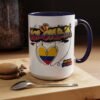 Vibrant Colombia Themed Coffee Mug, Perfect Gift for Travelers, Coffee Lovers, and Celebrations, Unique Design for Everyday Use