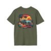 Retro Sunset Car Graphic Unisex T-Shirt, Beach Vibe Tee, Summer Style Shirt, Gift for Car Lovers, Casual Wear, Vintage Aesthetic