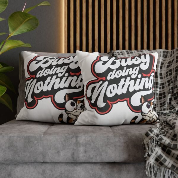 9345094790997958448_2048.jpeg Busy Doing Nothing Cat Pillowcase, Cozy Home Decor, Gift for Cat Lovers, Throw Pillow, Fun Typography Cushion Cover