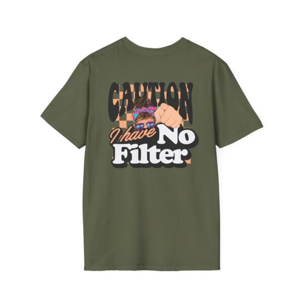 Caution I Have No Filter Women T-Shirt, Funny Casual Tee, Gift for Friends, Party Shirt, Everyday Wear