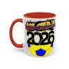 Colombia 2026 Accent Coffee Mug, Fun Soccer Cup, Perfect for Fans, Gift for Soccer Lovers, Sporty Drinkware, Coffee Lovers Gift
