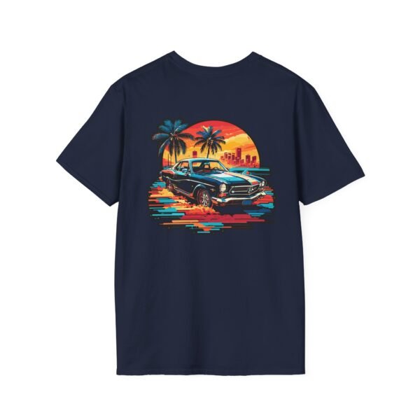 Retro Sunset Car Graphic Unisex T-Shirt, Beach Vibe Tee, Summer Style Shirt, Gift for Car Lovers, Casual Wear, Vintage Aesthetic