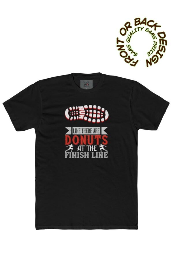 AWESOME MOM (1) Donut Finish Line Tee, Unisex Cotton Crew Shirt, Fun Running Gift, Fitness Apparel, Workout Tee, Motivational Running Shirt