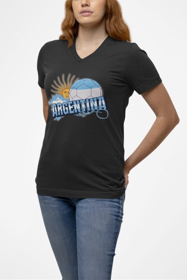 Argentina Soccer V-Neck Tee, Casual Sports Apparel, Gift for Soccer Fans, Summer Fashion, World Cup Merchandise, Unisex Sportswear Argentina Soccer V-Neck Tee, Casual Sports Apparel, Gift for Soccer Fans, Summer Fashion, World Cup Merchandise, Unisex Sportswear