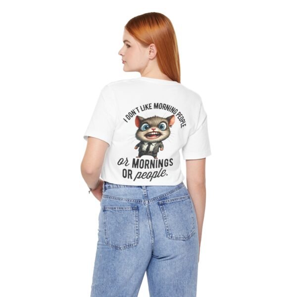 Funny Morning People Tee, Unisex Graphic T-Shirt, Casual Wear, Gift for Coffee Lovers, Humorous Retro Tee, Weekend Vibes