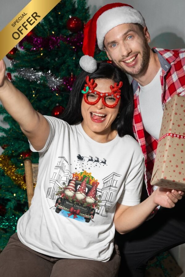 Festive Christmas Truck Unisex Softstyle T-Shirt Festive Christmas Truck Unisex Softstyle T-Shirt