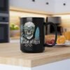 Beach Vibes Skull Mug , Black Ceramic Coffee Cup, Perfect for Surf Lovers, Summer Parties, Beach Days, or Gift for Him/Her
