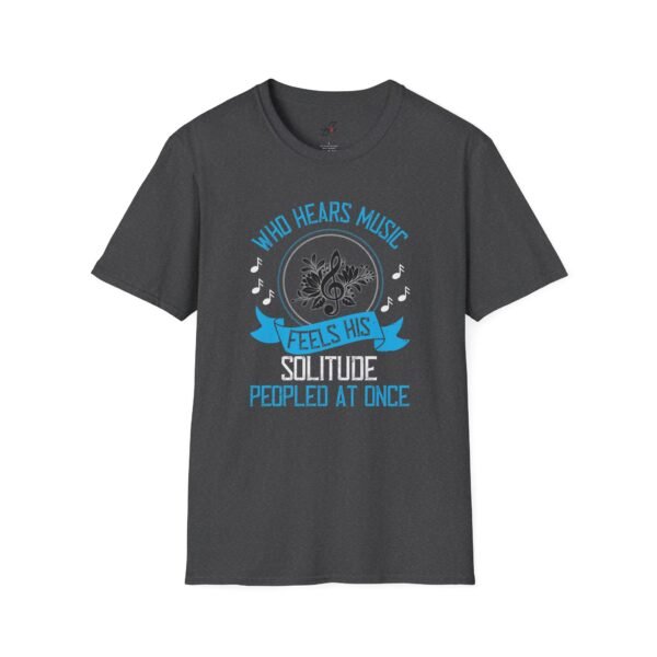 Musical Solitude T-Shirt, Music Lover Gift, Unisex Tee, Relaxed Fit Shirt, Casual Wear, Poetry Inspired Apparel
