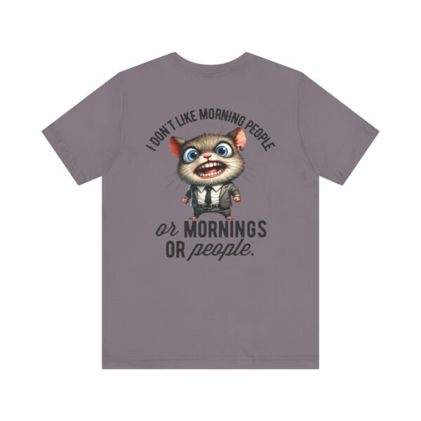 Funny Morning People Tee, Unisex Graphic T-Shirt, Casual Wear, Gift for Coffee Lovers, Humorous Retro Tee, Weekend Vibes
