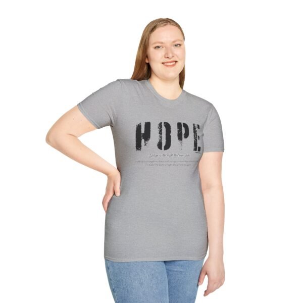 Hope Graphic Unisex Softstyle T-Shirt, Inspirational Apparel, Motivational Tee, Gift for Friends, Casual Wear, Everyday Comfort