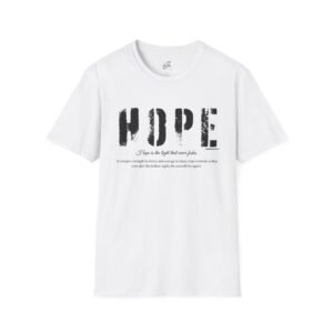 Hope Graphic Unisex Softstyle T-Shirt, Inspirational Apparel, Motivational Tee, Gift for Friends, Casual Wear, Everyday Comfort