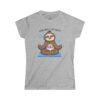 Yoga Makes Me Happy Sloth Tee, Cute Yoga Shirt, Sloth Lover Gift, Relaxation Top, Gift for Yogis, Funny Workout T-Shirt