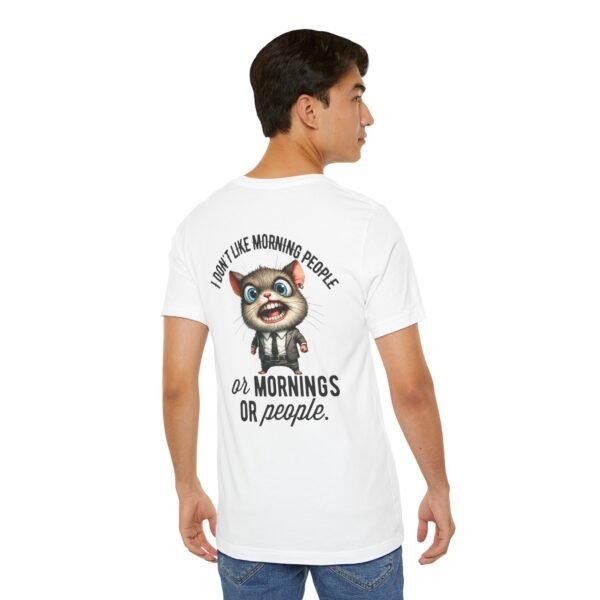 Funny Morning People Tee, Unisex Graphic T-Shirt, Casual Wear, Gift for Coffee Lovers, Humorous Retro Tee, Weekend Vibes