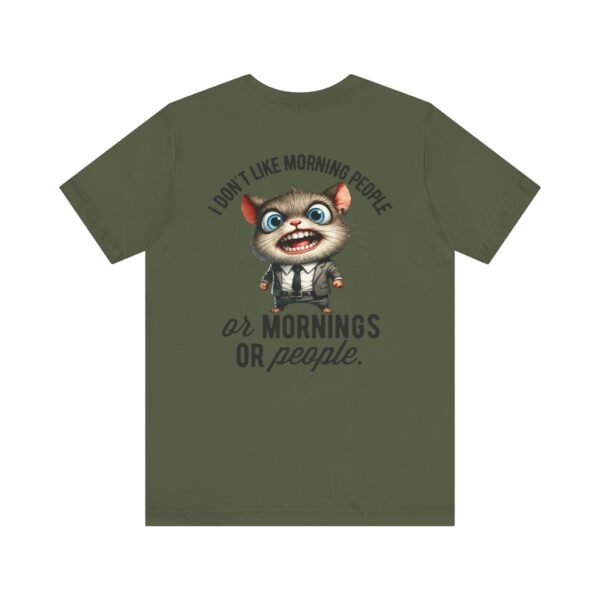 Funny Morning People Tee, Unisex Graphic T-Shirt, Casual Wear, Gift for Coffee Lovers, Humorous Retro Tee, Weekend Vibes