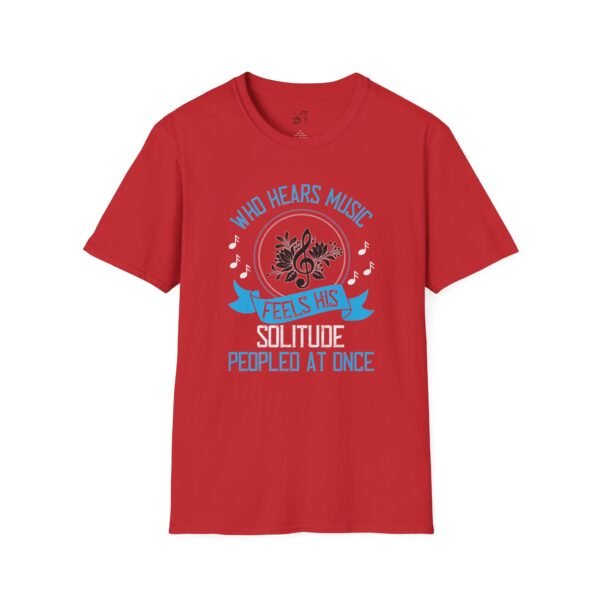 Musical Solitude T-Shirt, Music Lover Gift, Unisex Tee, Relaxed Fit Shirt, Casual Wear, Poetry Inspired Apparel