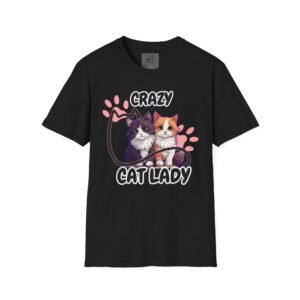 Cat Lady T-Shirt, Funny Pet Lover Shirt, Gift for Cat Owners, Cute Animal Tee, Crazy Cat Lady Clothing, Funny Cat Apparel