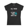 Yoga Cat Lover Tee, Perfect for Yoga Enthusiasts, Cat Lovers, Gift for Pet Owners, Relaxed Style, Everyday Wear