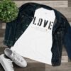 17840575426946535203_2048.jpeg Love Graphic Women's Cotton Tee, Casual Everyday Shirt, Perfect Gift for Valentine's Day, Self-Love, Birthday, Anniversary