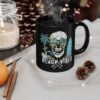 Beach Vibes Skull Mug , Black Ceramic Coffee Cup, Perfect for Surf Lovers, Summer Parties, Beach Days, or Gift for Him/Her