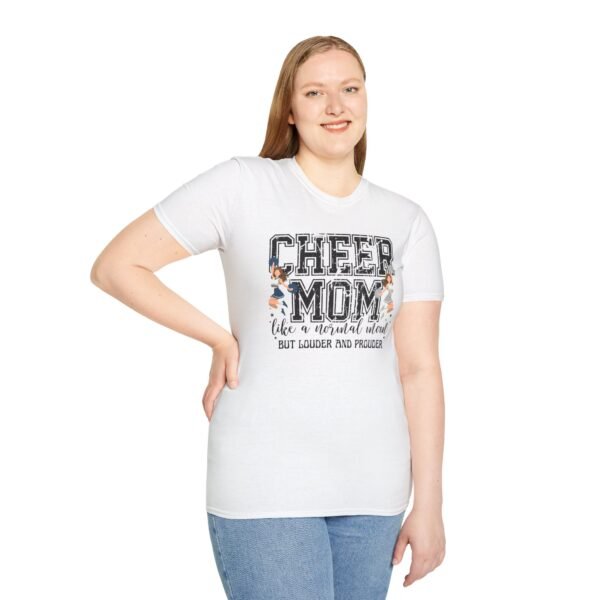 18029529529486370760_2048.jpeg Cheer Mom Softstyle T-Shirt, Loud and Proud Cheerleading Tee