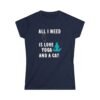 Yoga Cat Lover Tee, Perfect for Yoga Enthusiasts, Cat Lovers, Gift for Pet Owners, Relaxed Style, Everyday Wear
