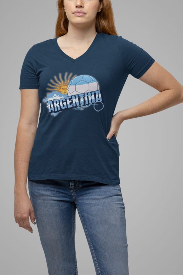 Argentina Soccer V-Neck Tee, Casual Sports Apparel, Gift for Soccer Fans, Summer Fashion, World Cup Merchandise, Unisex Sportswear Argentina Soccer V-Neck Tee, Casual Sports Apparel, Gift for Soccer Fans, Summer Fashion, World Cup Merchandise, Unisex Sportswear