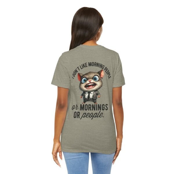 Funny Morning People Tee, Unisex Graphic T-Shirt, Casual Wear, Gift for Coffee Lovers, Humorous Retro Tee, Weekend Vibes