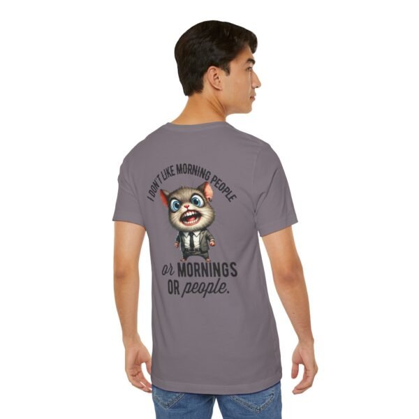 Funny Morning People Tee, Unisex Graphic T-Shirt, Casual Wear, Gift for Coffee Lovers, Humorous Retro Tee, Weekend Vibes