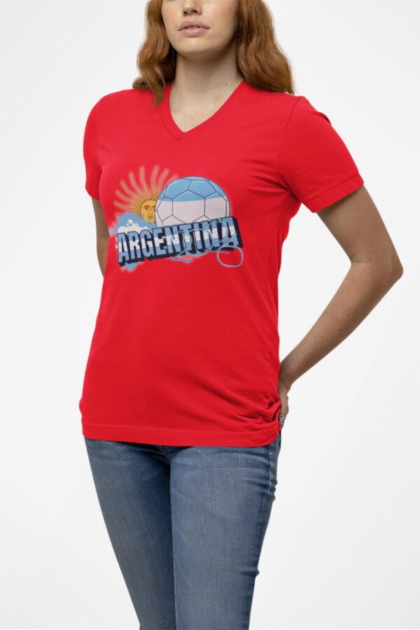 Argentina Soccer V-Neck Tee, Casual Sports Apparel, Gift for Soccer Fans, Summer Fashion, World Cup Merchandise, Unisex Sportswear Argentina Soccer V-Neck Tee, Casual Sports Apparel, Gift for Soccer Fans, Summer Fashion, World Cup Merchandise, Unisex Sportswear