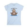 Yoga Makes Me Happy Sloth Tee, Cute Yoga Shirt, Sloth Lover Gift, Relaxation Top, Gift for Yogis, Funny Workout T-Shirt