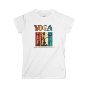 Yoga Women's Softstyle Tee, Comfortable Yoga Shirt, Fitness Apparel, Casual Wear, Mindfulness Gift, Active Lifestyle Top