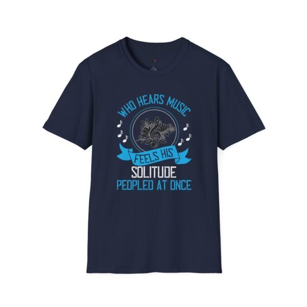 Musical Solitude T-Shirt, Music Lover Gift, Unisex Tee, Relaxed Fit Shirt, Casual Wear, Poetry Inspired Apparel