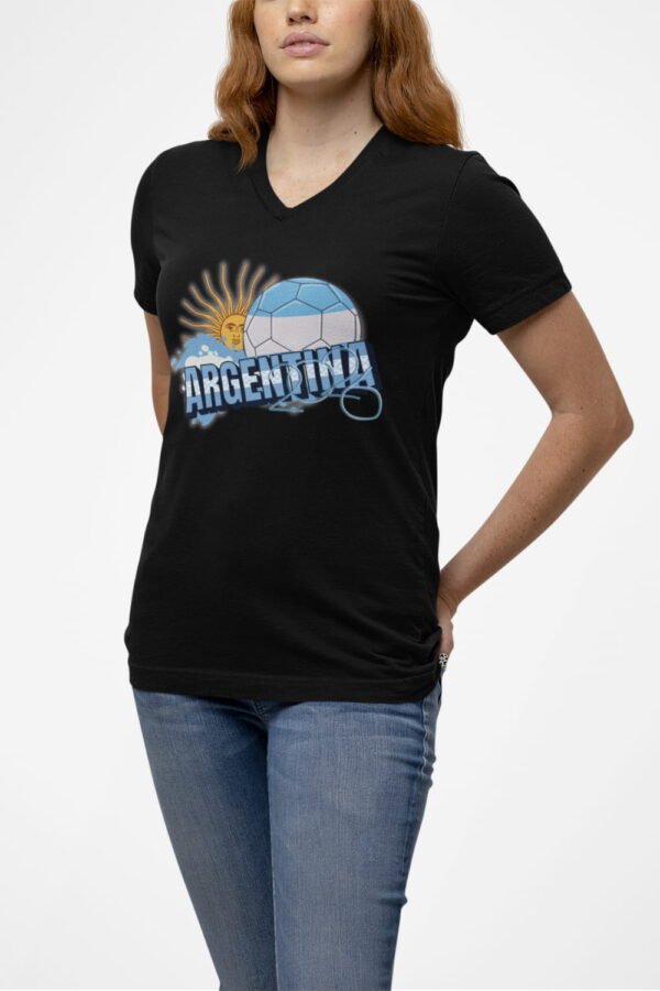 Argentina Soccer V-Neck Tee, Casual Sports Apparel, Gift for Soccer Fans, Summer Fashion, World Cup Merchandise, Unisex Sportswear Argentina Soccer V-Neck Tee, Casual Sports Apparel, Gift for Soccer Fans, Summer Fashion, World Cup Merchandise, Unisex Sportswear