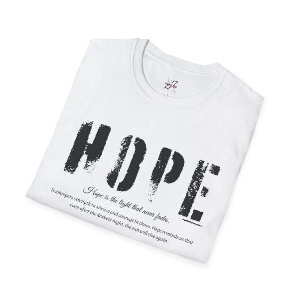 Hope Graphic Unisex Softstyle T-Shirt, Inspirational Apparel, Motivational Tee, Gift for Friends, Casual Wear, Everyday Comfort