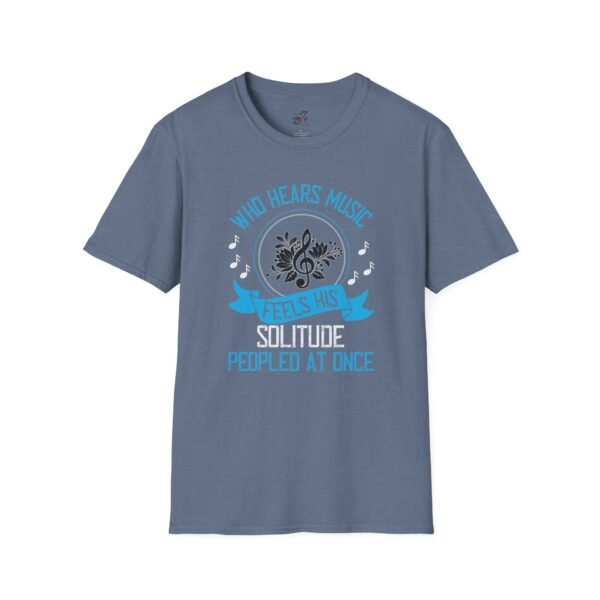 Musical Solitude T-Shirt, Music Lover Gift, Unisex Tee, Relaxed Fit Shirt, Casual Wear, Poetry Inspired Apparel