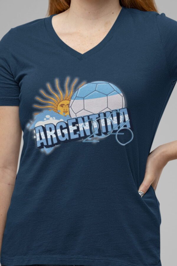 Argentina Soccer V-Neck Tee, Casual Sports Apparel, Gift for Soccer Fans, Summer Fashion, World Cup Merchandise, Unisex Sportswear Argentina Soccer V-Neck Tee, Casual Sports Apparel, Gift for Soccer Fans, Summer Fashion, World Cup Merchandise, Unisex Sportswear