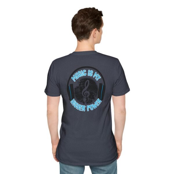 Musical Quote T-Shirt for Music Lovers, Softstyle Tee, Gift for Musicians, Music is My Higher Power Shirt, Casual Music Apparel